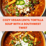 Vegan Lentil Tortilla Soup Recipe