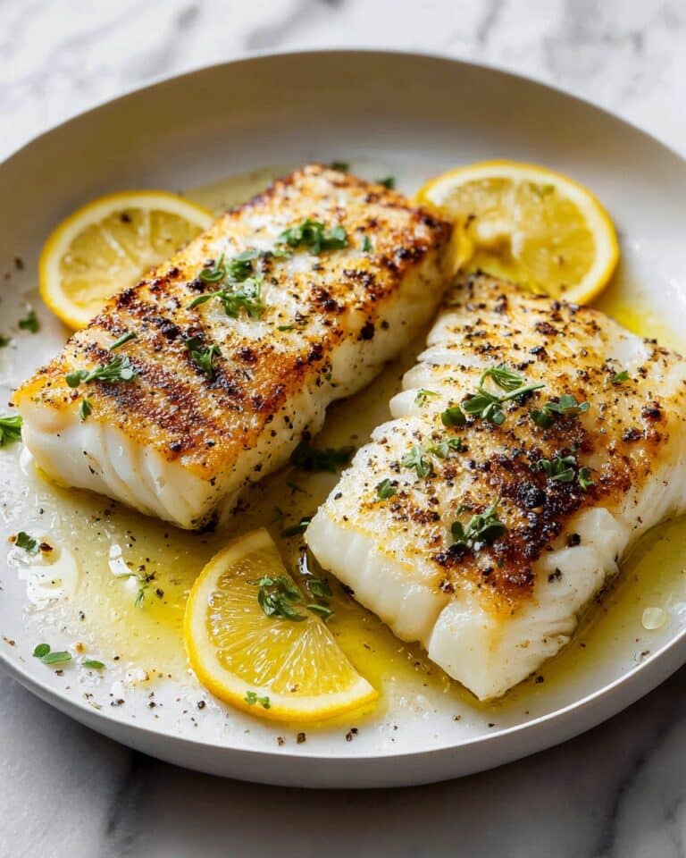 Golden Seared Cod with Herb Butter Sauce Recipe