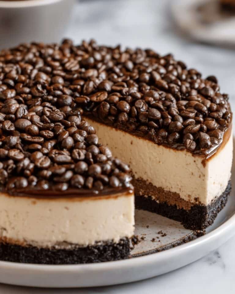 Espresso Cheesecake with Chocolate Ganache and Espresso Beans Recipe