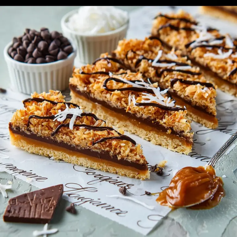 Samoas Cookie Caramel Coconut Bars Recipe