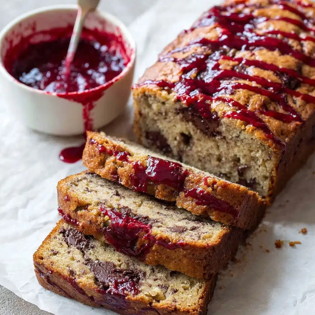 Peanut Butter & Jelly Banana Bread Recipe - Recipe Image