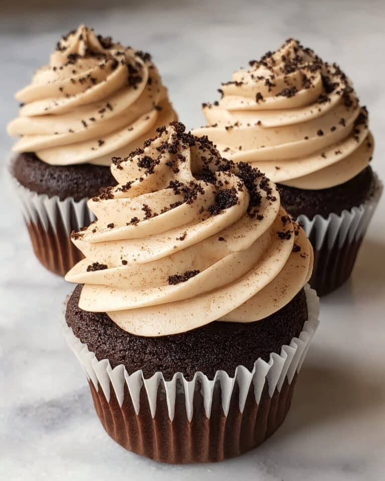 Espresso Brownie Cupcakes with Coffee Buttercream Recipe