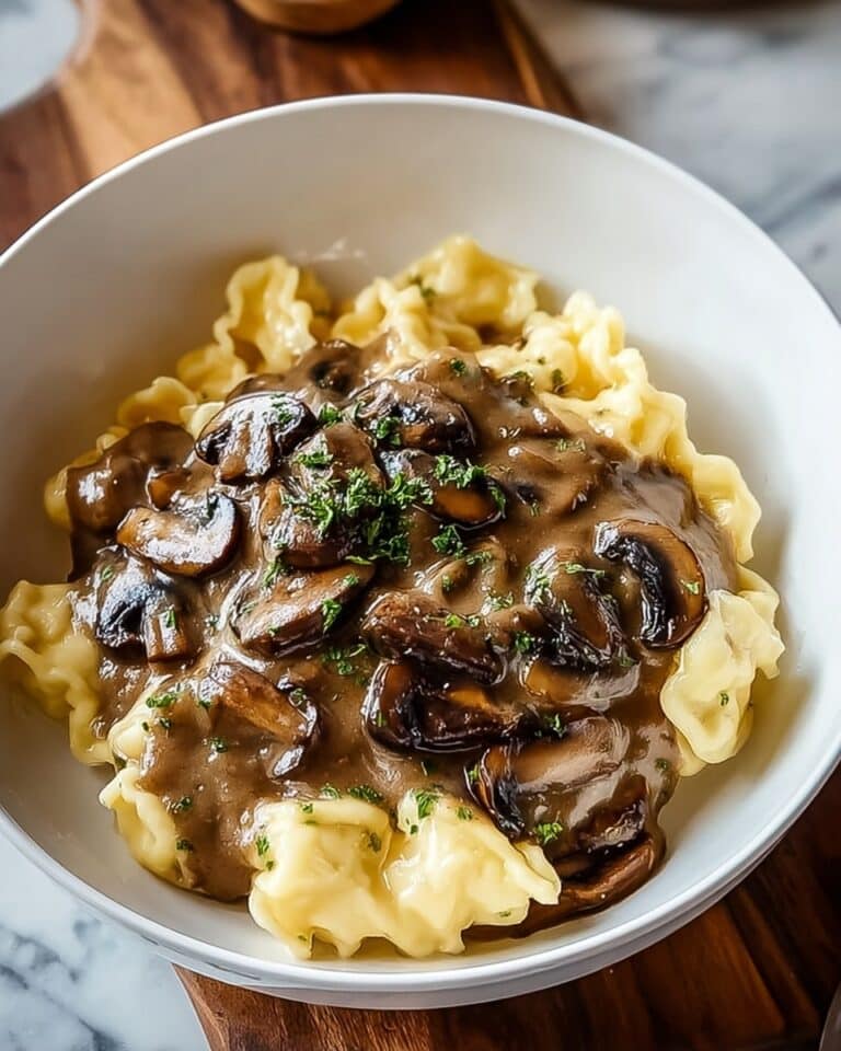 Authentic German Spaetzle with Mushroom Sauce Recipe