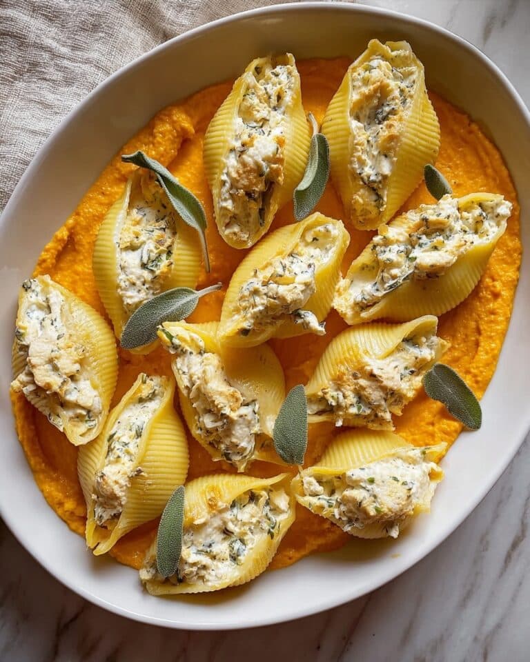 Creamy Pumpkin Ricotta Stuffed Shells Recipe