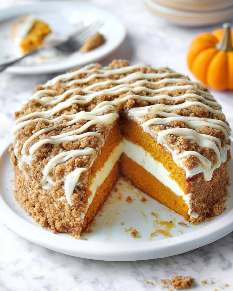 Pumpkin Cream Cheese Coffee Cake with Cinnamon Crumb Topping Recipe