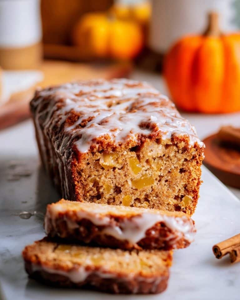 Amish Apple Bread with Cinnamon and Ginger Glaze Recipe