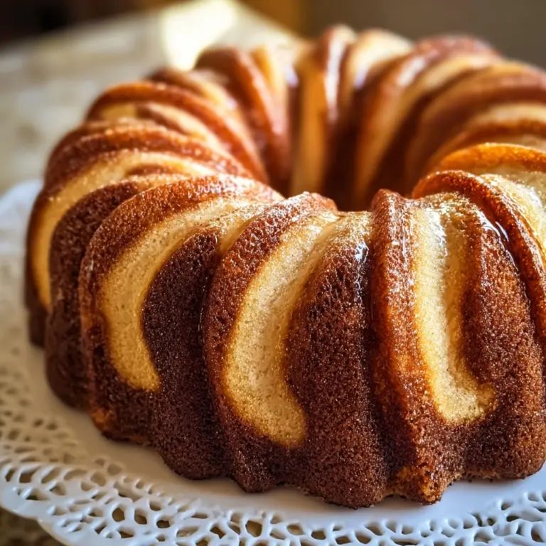 Cinnamon Swirl Bundt Cake Recipe