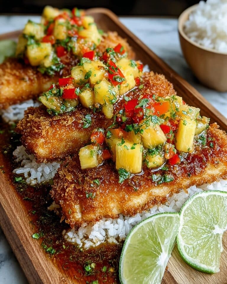 Coconut Crusted Salmon with Pineapple Salsa Recipe