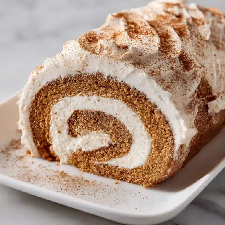 Quick Ginger Bread Yule Log Cake Recipe