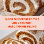 Quick Ginger Bread Yule Log Cake Recipe