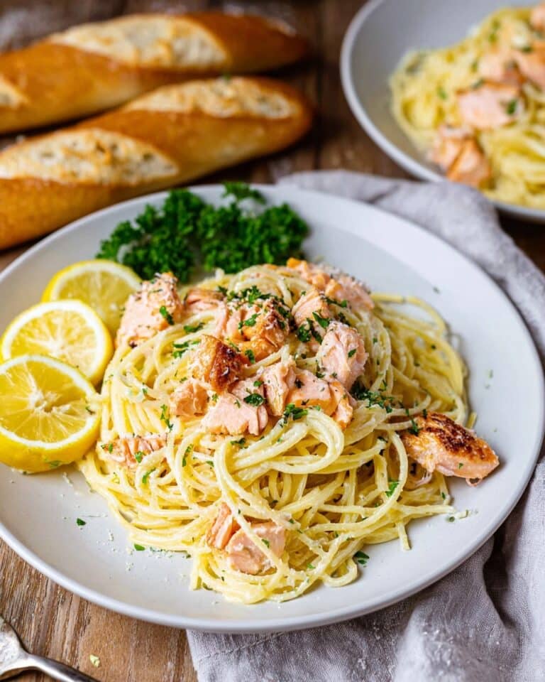 Salmon Pasta with Lemon Cream Sauce Recipe
