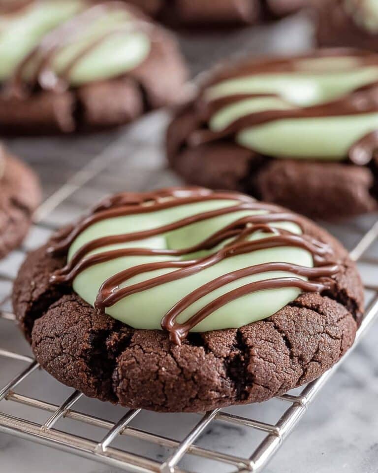Chocolate Mint Thumbprint Cookies Recipe