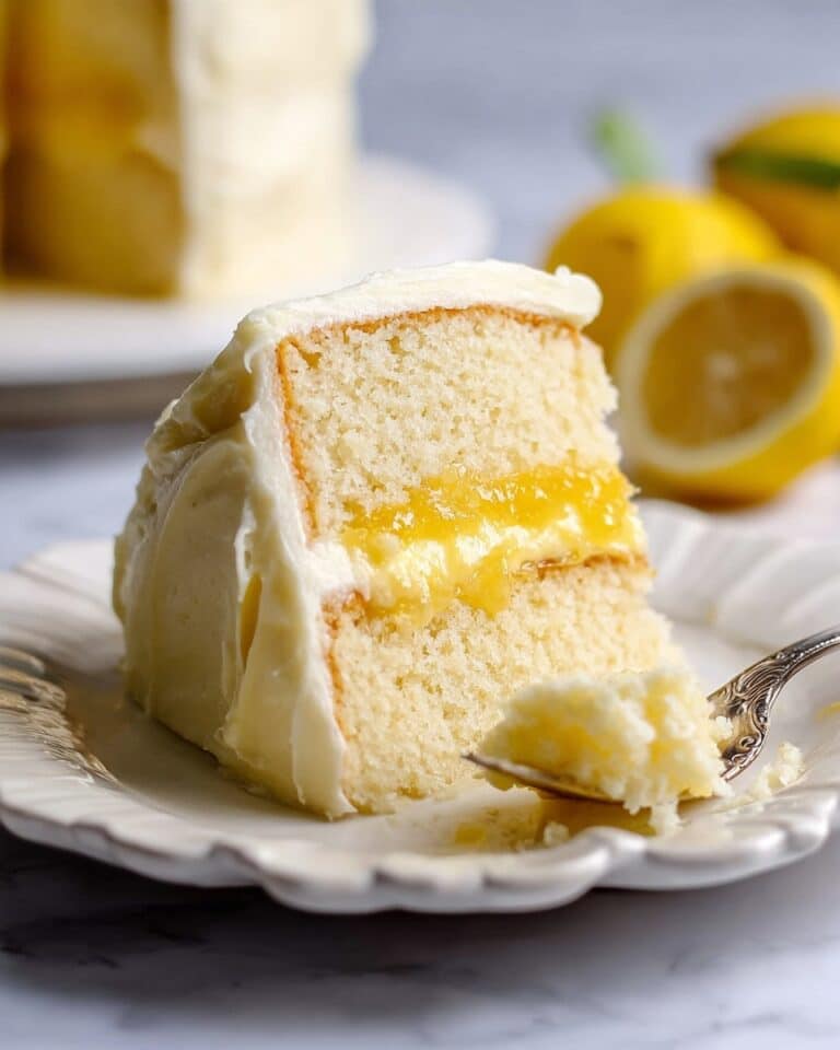 Lemon Curd Cake with Lemon Buttercream Frosting Recipe