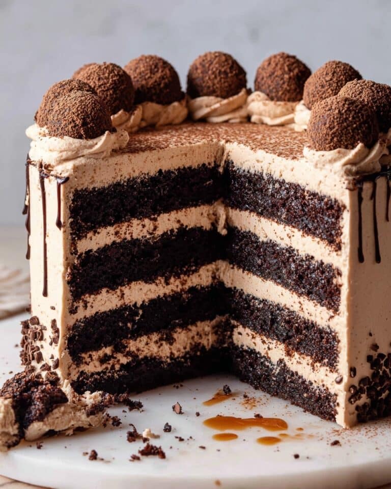 Chocolate Coffee Cake with Rich Espresso Frosting and Decadent Chocolate Coffee Syrup Recipe