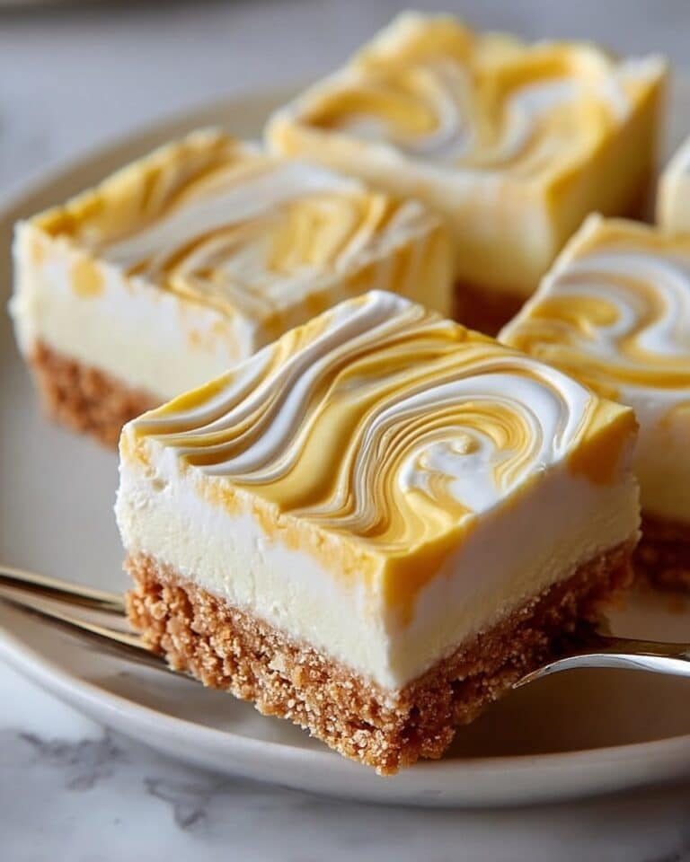 Best Lemon Marbled Cheesecake Bars Recipe