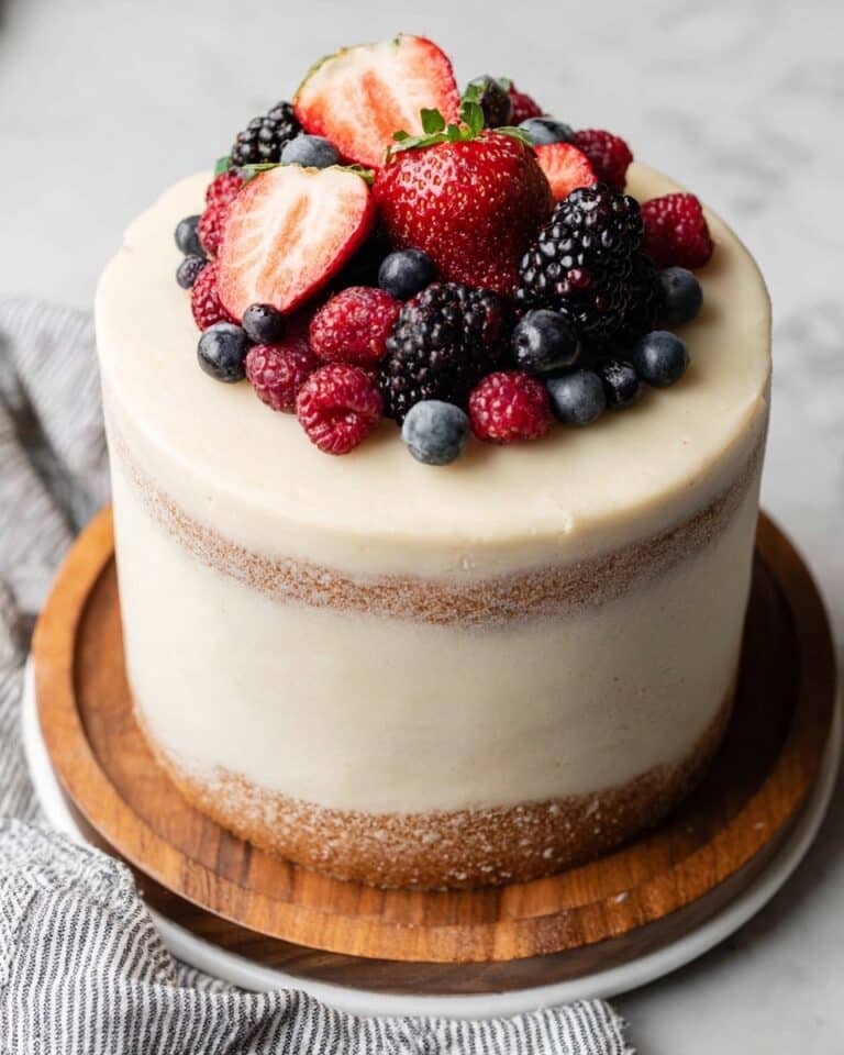 Lemon Berry Mascarpone Cake Recipe