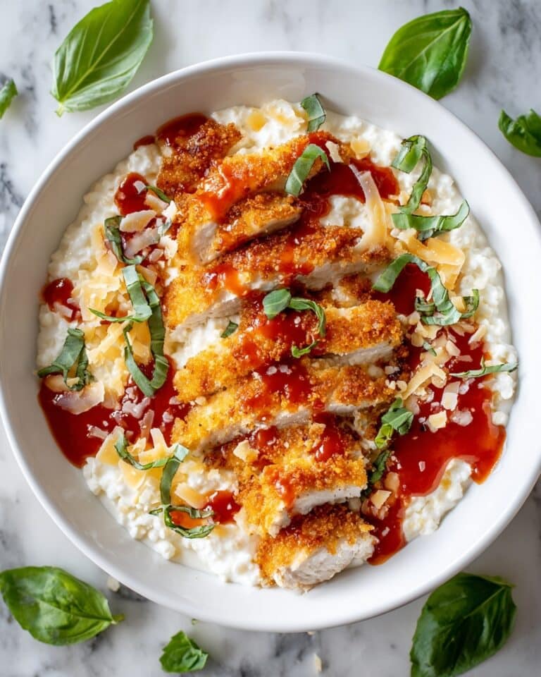Chicken Cheese Bowl with Marinara and Basil Recipe