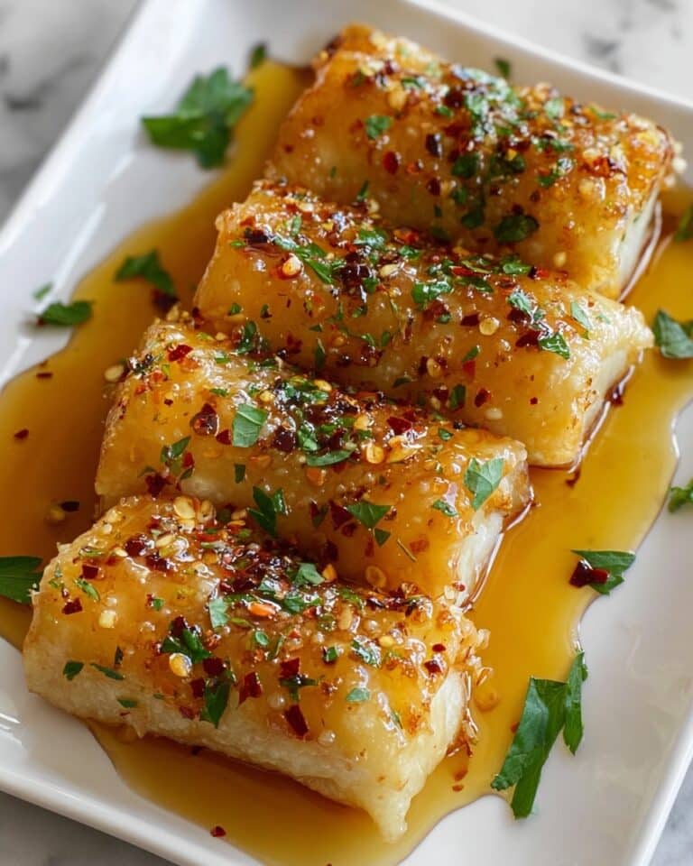 Oven Fried Feta Rolls with Chili Honey Recipe