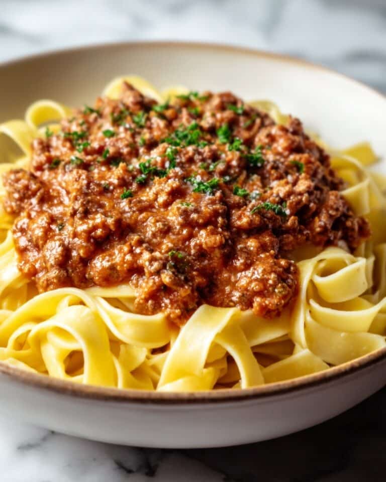 White Bolognese Sauce with Pork and Herbs Recipe