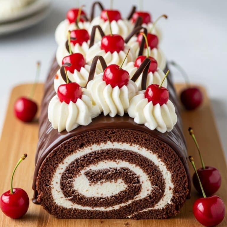 Elegant Black Forest Cake Roll Recipe