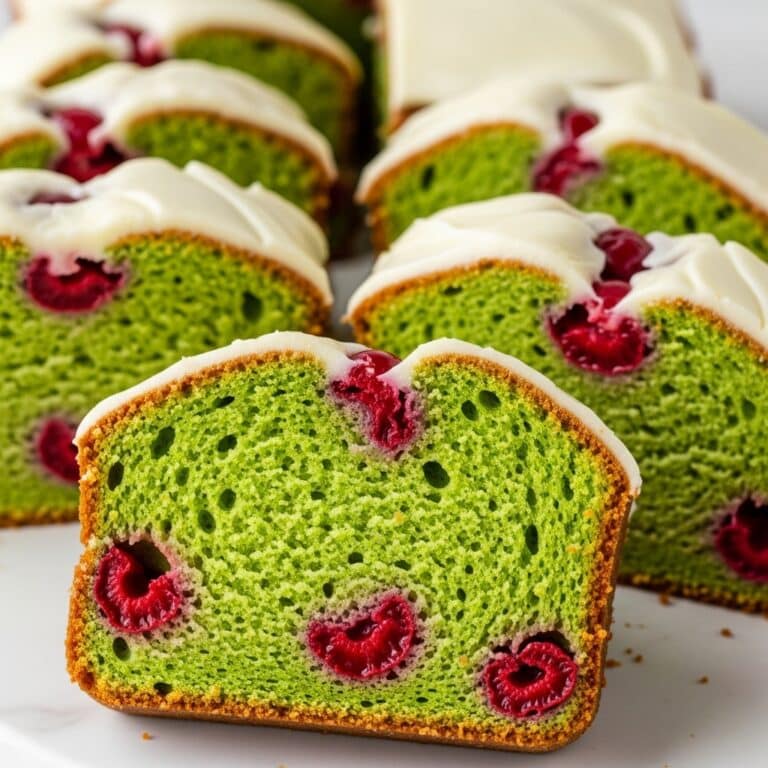 Pistachio Cherry Bread with Almond Icing Recipe