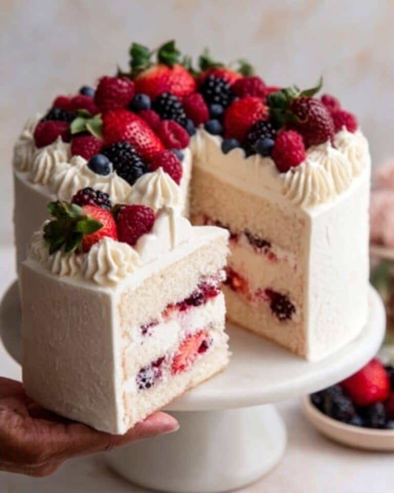 Berry Cake with Mascarpone and Fresh Berries Recipe