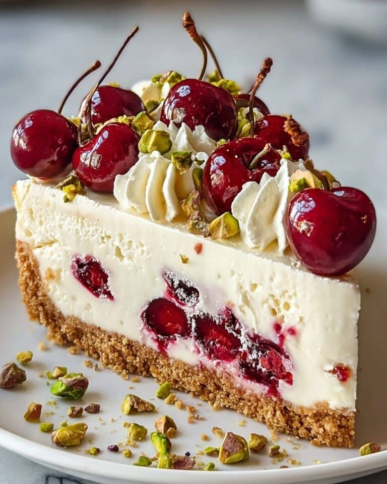 Cherry Pistachio Cheesecake Recipe