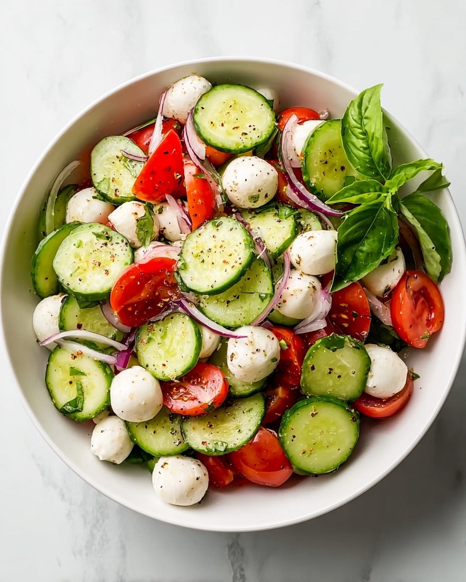 Cucumber Caprese Salad Recipe - Recipe Image