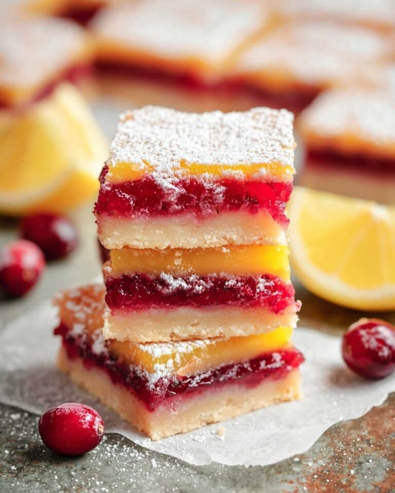 Lemon Cranberry Bars Recipe