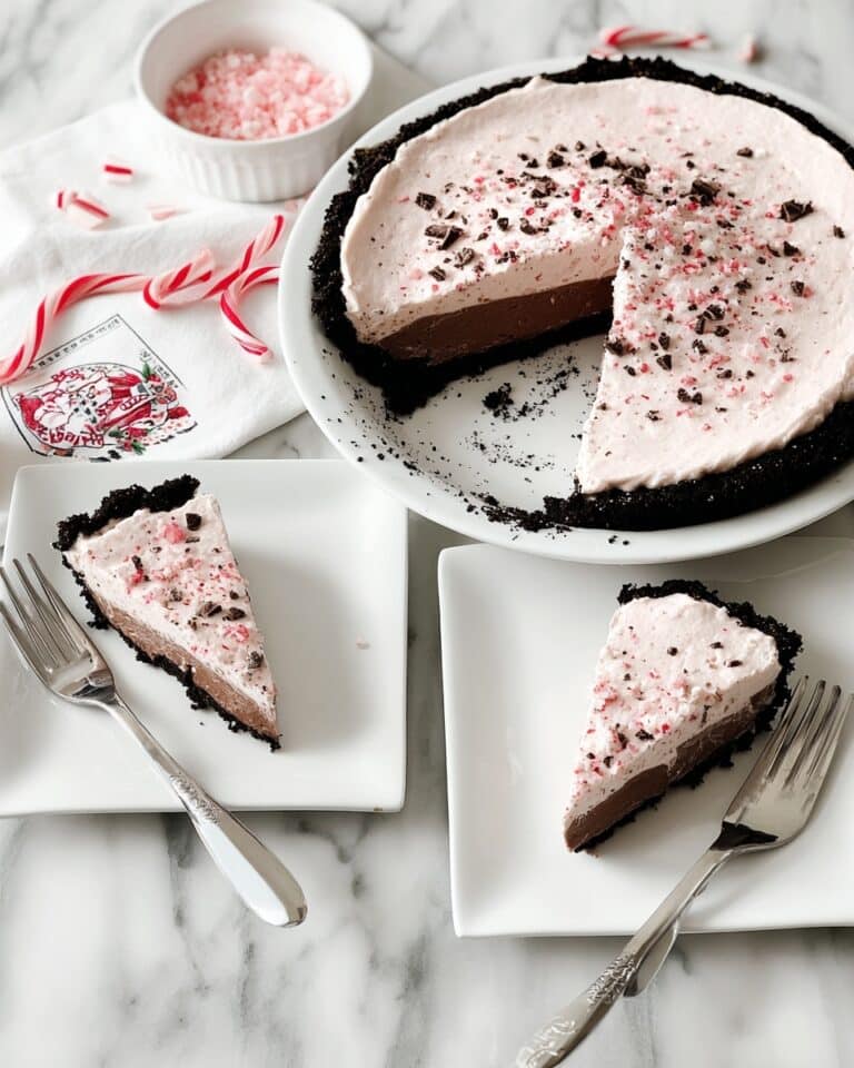 Triple Chocolate Candy Cane Pie Recipe