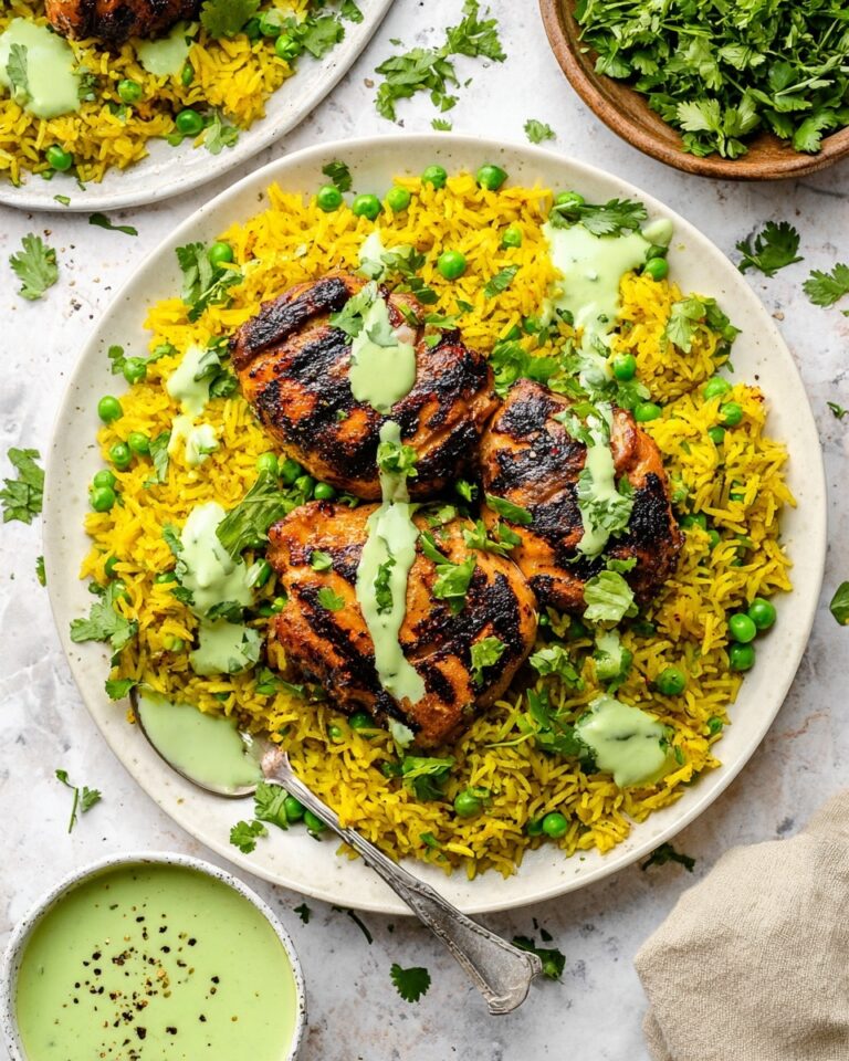 Peruvian Chicken and Rice with Green Sauce Recipe
