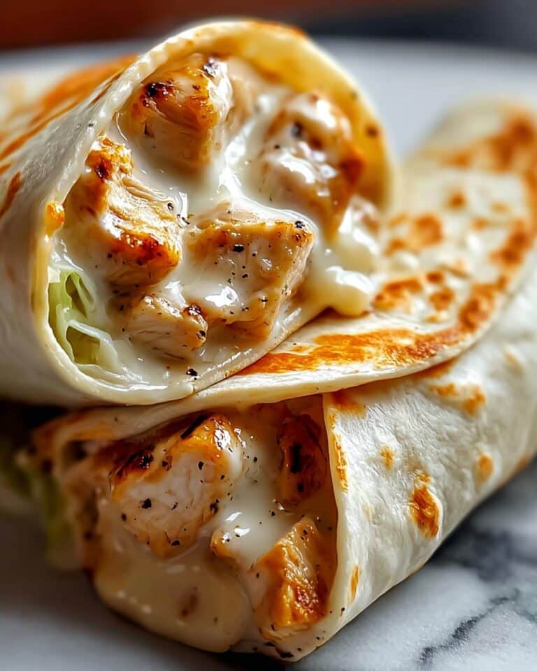 Cheesy Garlic Chicken Wraps Recipe