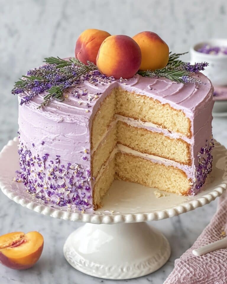 Lavender and Peach Dream Cake Recipe
