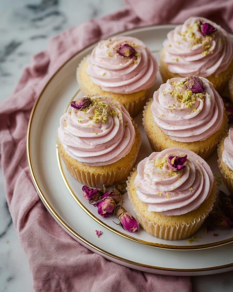Rose and Pistachio Cupcakes Recipe