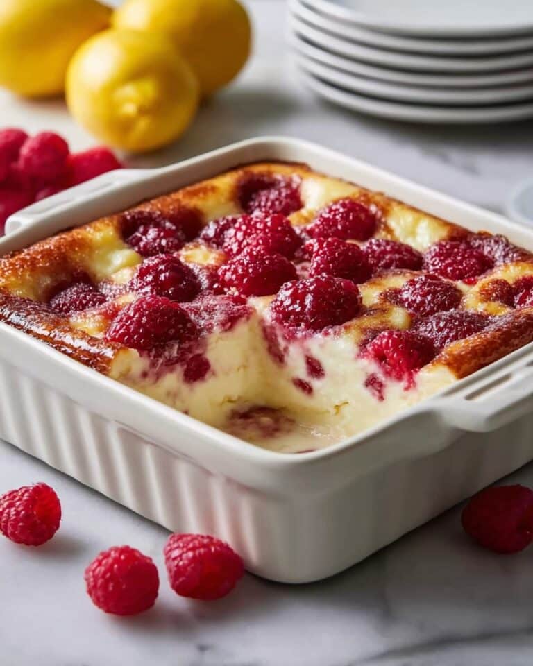 Lemon Raspberry Cottage Cheese Bake Recipe
