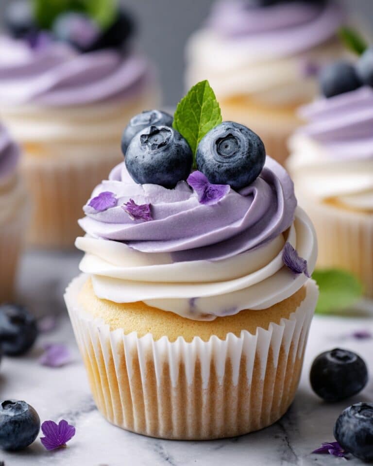 White Chocolate Blueberry Cupcakes Recipe