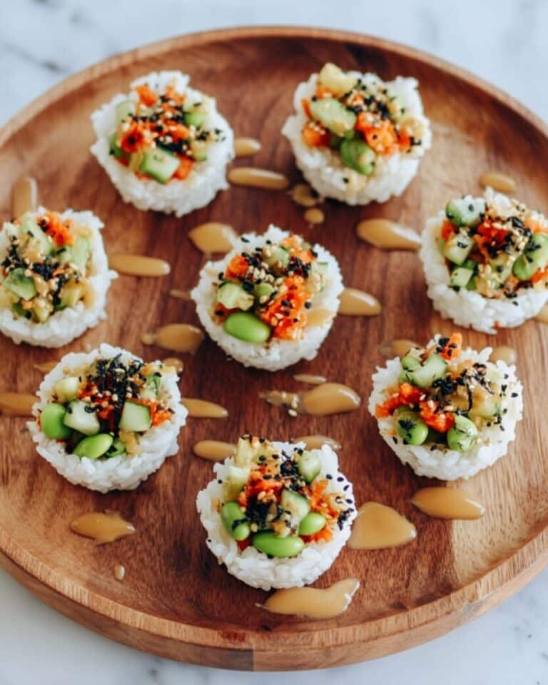 Sushi Cups with Spicy Mayo and Veggie Toppings Recipe