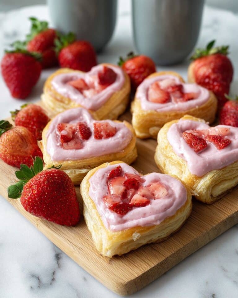 Strawberry Cream Cheese Heart Danishes Recipe