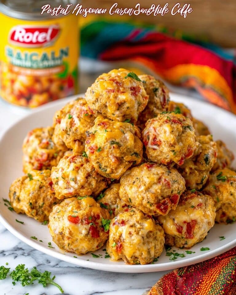 Keto Rotel Cream Cheese Sausage Balls Recipe