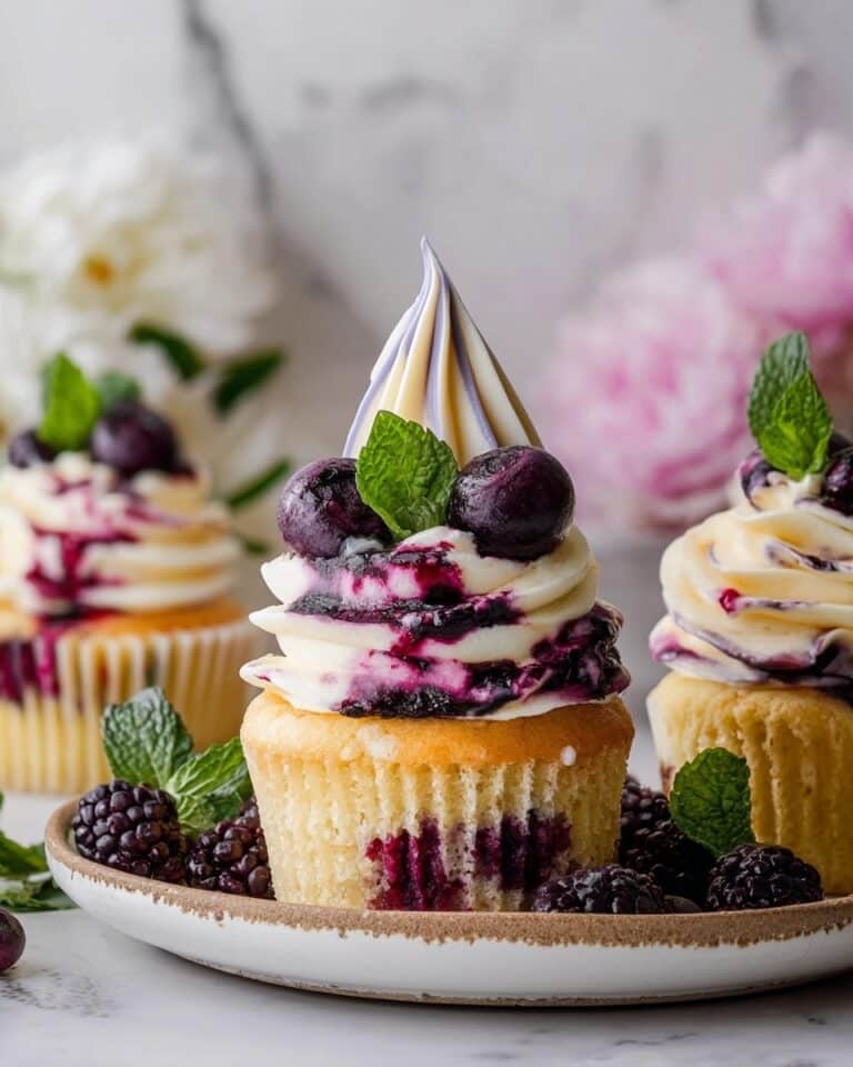 Blackberry Swirl Cupcakes Recipe