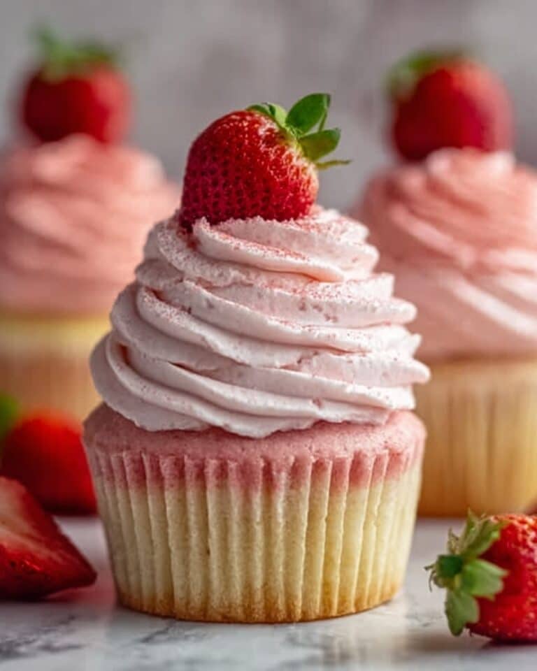 Strawberry Milkshake Cupcakes Recipe