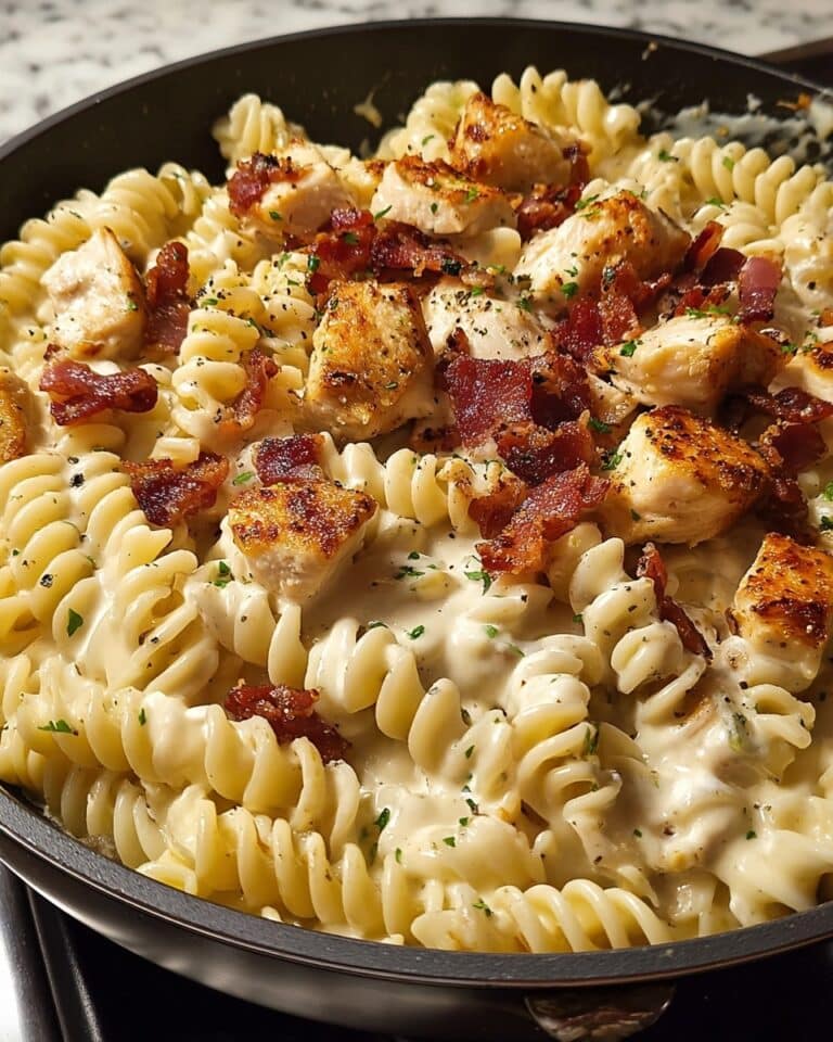 Cheddar Chicken Pasta with Bacon and Ranch Seasoning Recipe