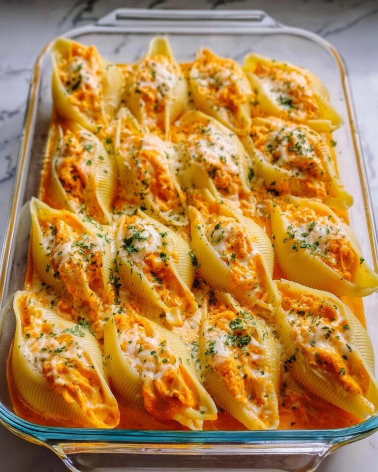 Creamy Buffalo Chicken Stuffed Pasta Shells Recipe