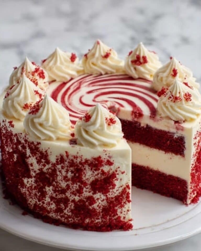 Red Velvet Cheesecake Swirl Cake Recipe