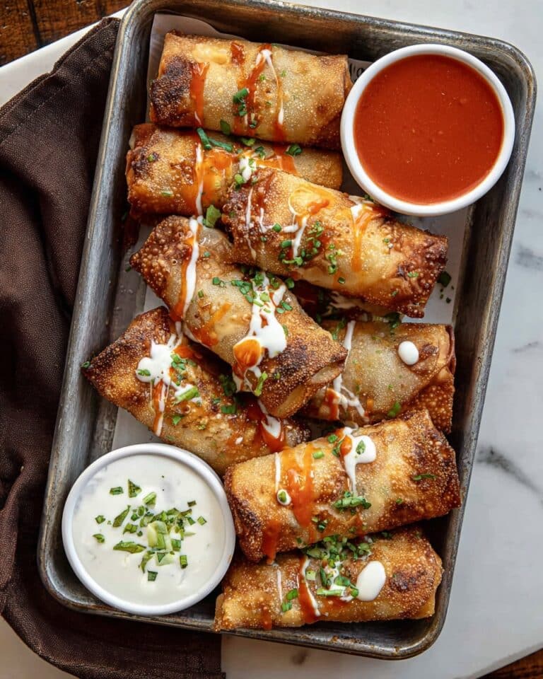 Buffalo Chicken Egg Rolls Recipe
