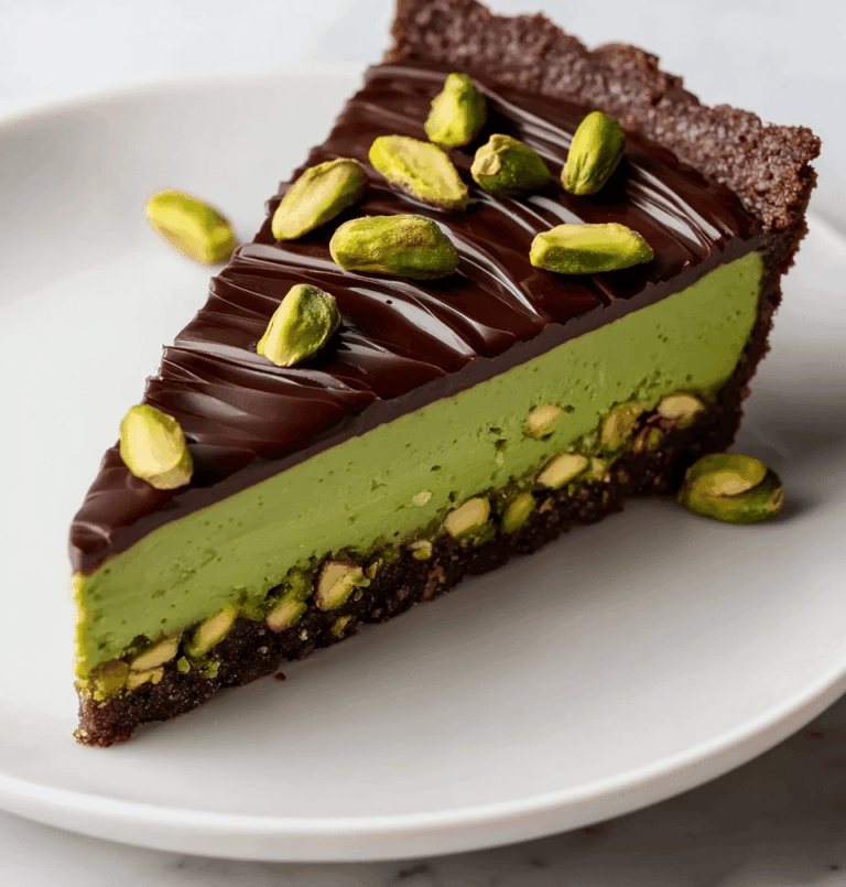 Chocolate Pistachio Ganache Tart Recipe