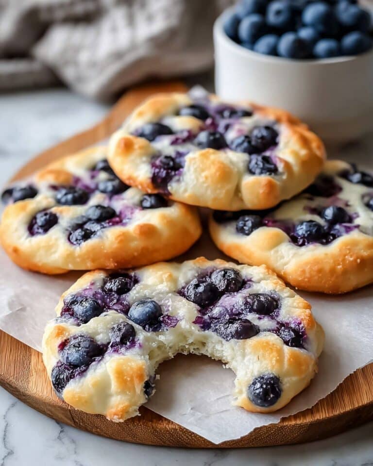 Fluffy Cottage Cheese Blueberry Cloud Bread Recipe